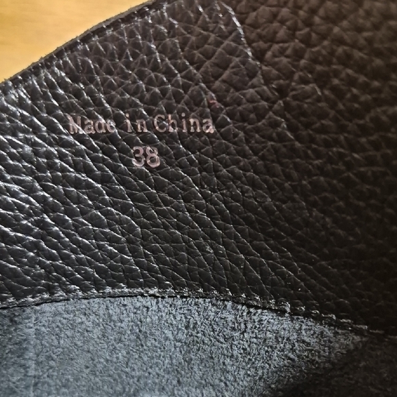 Black Leather Hidden Wedge Heel Boots, 38 (7.5) ALDO - New - Picture 5 of 6